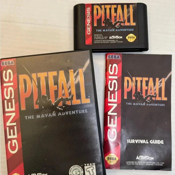 Pitfall: The Mayan Adventure Sega Genesis Tested And Works Game Case And Manual - Picture 3 of 6